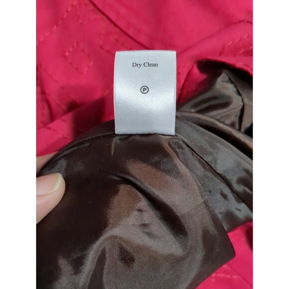 Coldwater Creek Women's 16 Blazer Jacket embroidered Red Business Academia Cotto - Picture 5 of 11